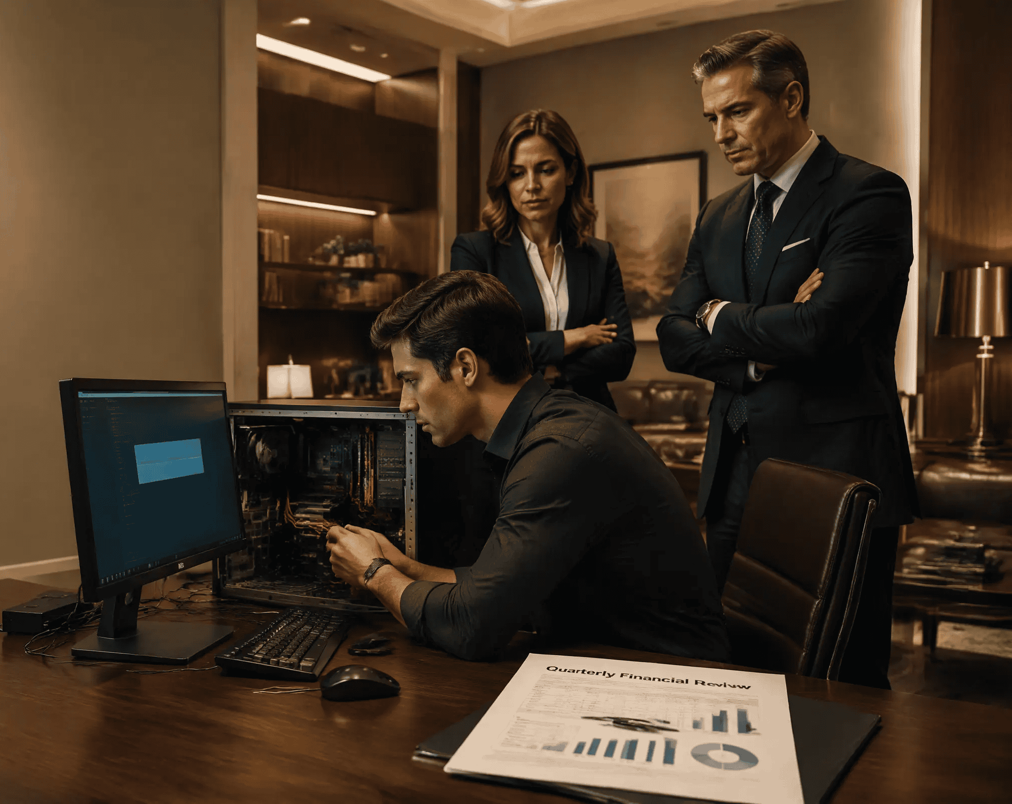 Tension mounts while bosses look on